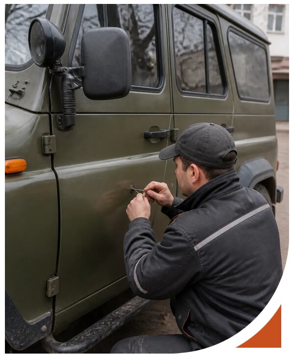 Профессиональное вскрытие автомобиля УАЗ без повреждений в Гусе-Хрустальном